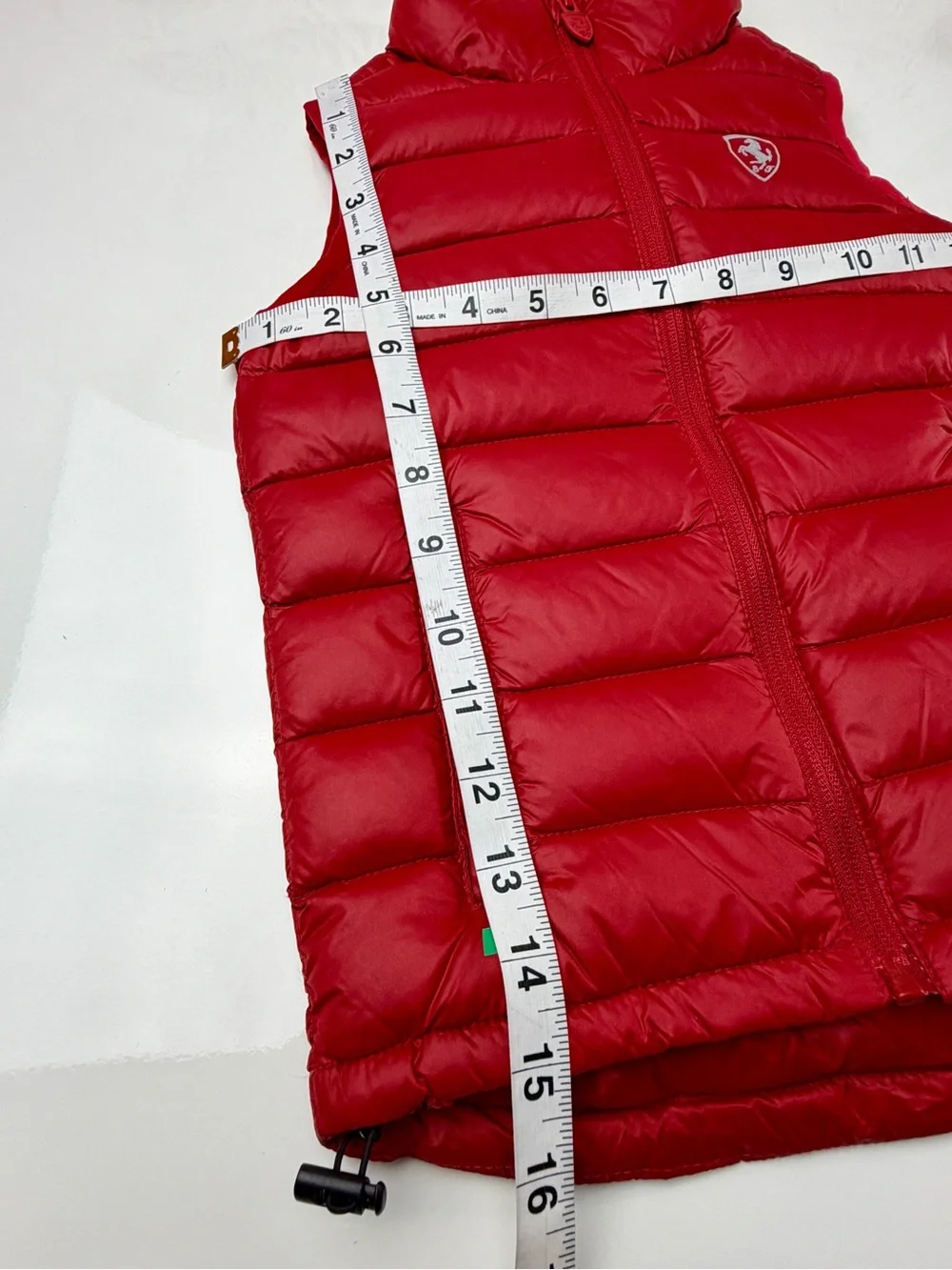 Scuderia Ferrari Red Sleeveless Zipper Front Crushable Puffer Vest, Sz 3/4 Youth
